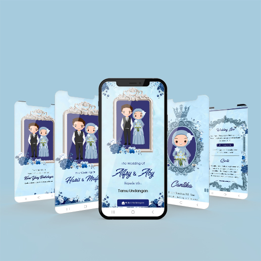 Mockup 5 hp flower blue tanpa foto