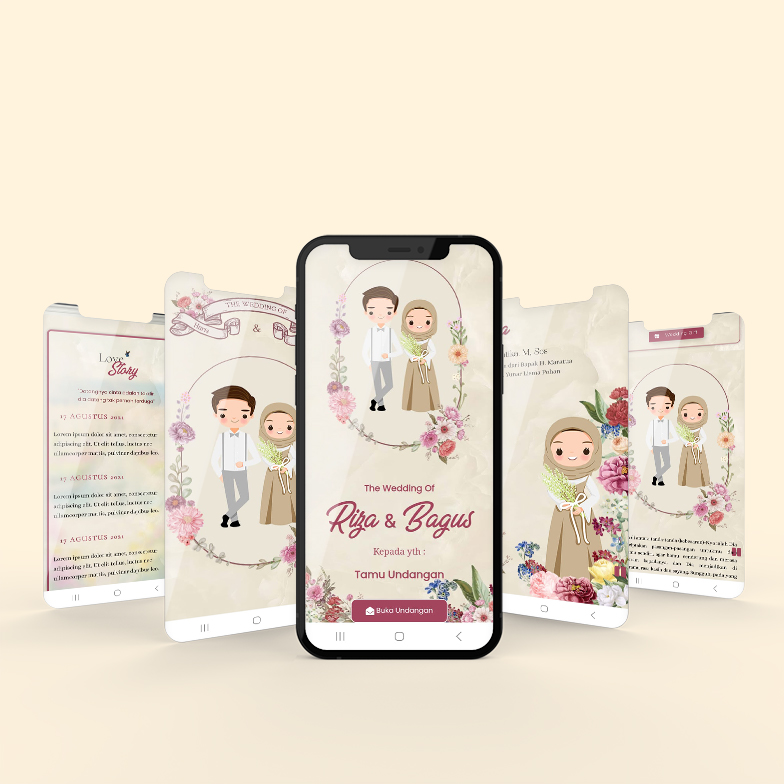 Mockup 5 hp website blossom tanpa foto