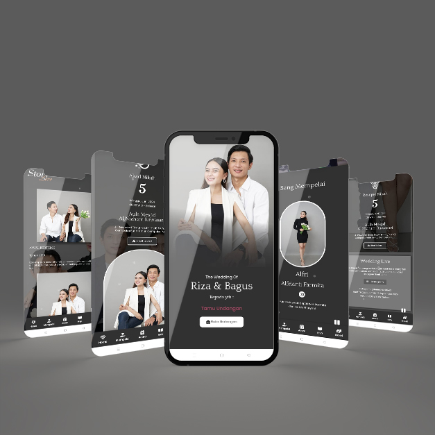 Mockup 5 hp website elegant grey