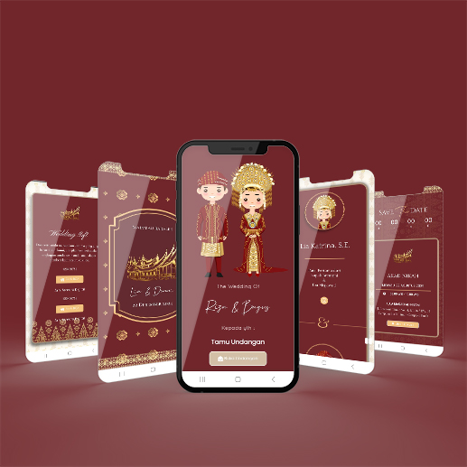 Mockup 5 hp website minang tanpa foto