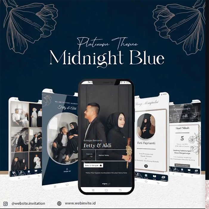 Muckup midnight blue